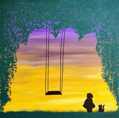 Gülizar Üzümcü imzalı tablo — Yağlı Boya, 50×50 cm, 2.000 TL müzayede satışı