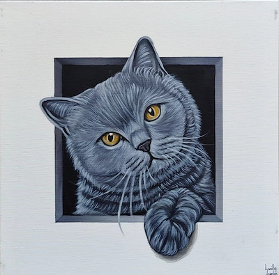 Hanife Berfin imzalı tablo — Yağlı Boya, 40×40 cm, 3.000 TL müzayede satışı