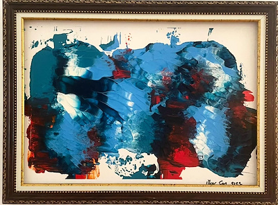 İlker Sarı imzalı tablo — Akrilik Boya, 40×30 cm, 1.000 TL müzayede satışı