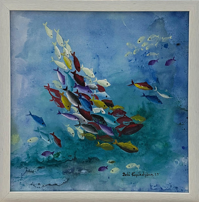 Zeki Küçükdoğan imzalı tablo — Yağlı Boya, 35×35 cm, 1.750 TL müzayede satışı