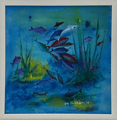 Zeki Küçükdoğan imzalı tablo — Yağlı Boya, 35×35 cm, 1.750 TL müzayede satışı