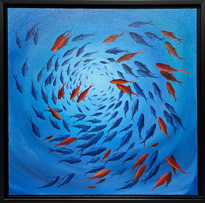 Aslı Aşkar imzalı tablo — Yağlı Boya, 60×60 cm, 8.000 TL müzayede satışı
