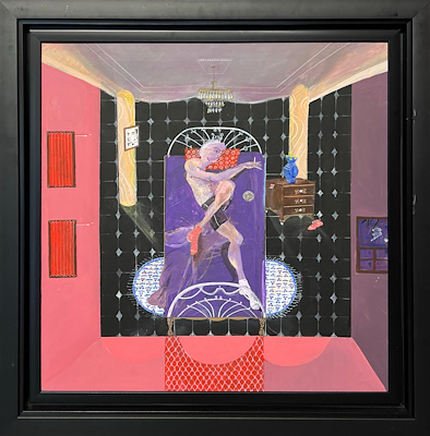 T. Talha Okan imzalı tablo — Yağlı Boya, 60×60 cm, 32.000 TL müzayede satışı