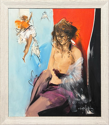 Akdoğan Topaçlıoğlu imzalı tablo — Yağlı Boya, 70×60 cm, 55.000 TL müzayede satışı