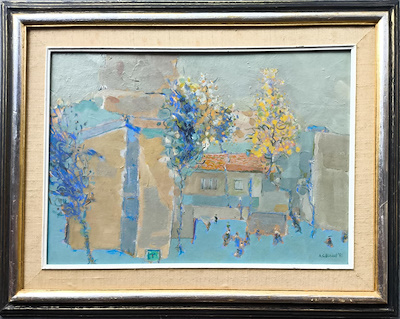 Celal Abidin Binzet imzalı tablo — Yağlı Boya, 34×47 cm, 4.000 TL müzayede satışı