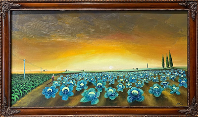 Fikret Dadaloğlu imzalı tablo — Yağlı Boya, 50×90 cm, 7.500 TL müzayede satışı