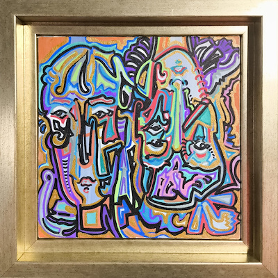 Cansu Ertürk imzalı tablo — Yağlı Boya, 20×20 cm, 1.400 TL müzayede satışı