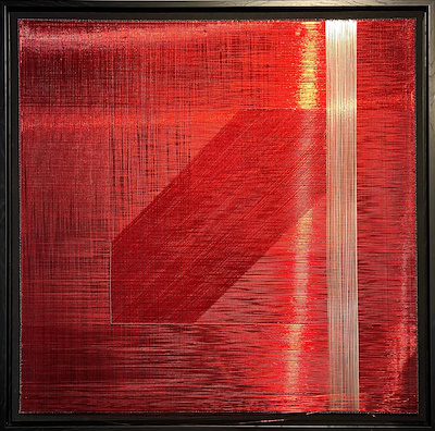 Selcen Kent imzalı tablo — 96×96 cm, 42.000 TL müzayede satışı
