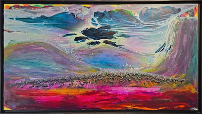 Raşit Altun imzalı tablo — Yağlı Boya, 100×200 cm, 425.000 TL müzayede satışı