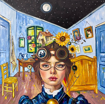 Ayşe Kıran imzalı tablo — Yağlı Boya, 110×110 cm, 115.000 TL müzayede satışı