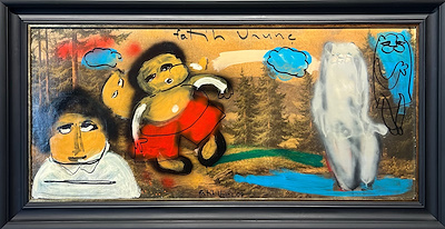 Fatih Urunç imzalı tablo — Yağlı Boya, 52×118 cm, 55.000 TL müzayede satışı