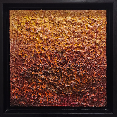 Tuğba Renkçi imzalı tablo — Karışık Teknik, 25×25 cm, 10.000 TL müzayede satışı