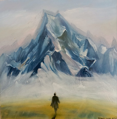 Deniz Ulaş Atlı imzalı tablo — Yağlı Boya, 25×25 cm, 5.000 TL müzayede satışı