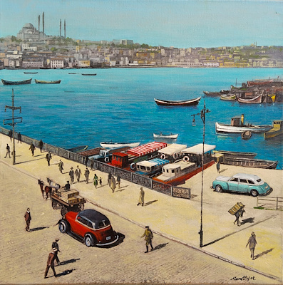 Murat Tefek imzalı tablo — Akrilik Boya, 40×40 cm, 15.000 TL müzayede satışı