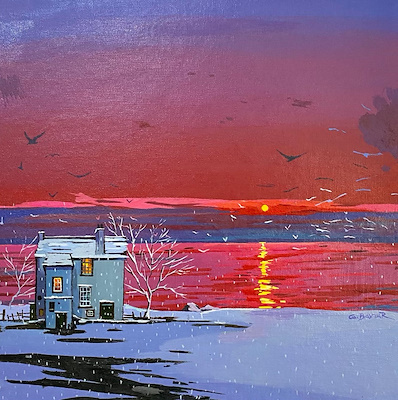 Gökhan Baytar imzalı tablo — Akrilik Boya, 39×39 cm, 3.000 TL müzayede satışı