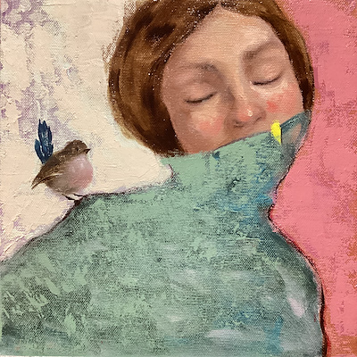 Derya Ahmetbeyoğlu imzalı tablo — Yağlı Boya, 25×25 cm, 5.000 TL müzayede satışı