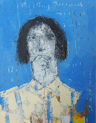 Şükrü Aslışen imzalı tablo — Akrilik Boya, 17×15 cm, 2.500 TL müzayede satışı