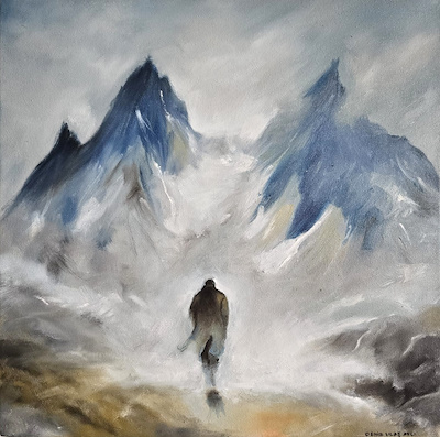 Deniz Ulaş Atlı imzalı tablo — Yağlı Boya, 40×40 cm, 5.000 TL müzayede satışı