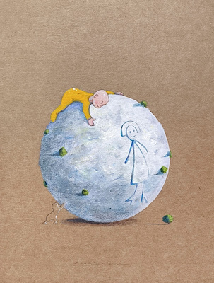 Fatih Sağlam imzalı tablo — Akrilik Boya, 28×21 cm, 8.000 TL müzayede satışı