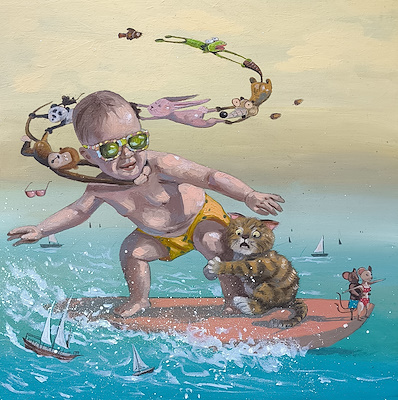 Fatih Sağlam imzalı tablo — Yağlı Boya, 30×30 cm, 15.000 TL müzayede satışı