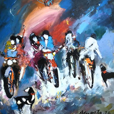 Alp Bartu imzalı tablo — 70×70 cm, 35.000 TL müzayede satışı