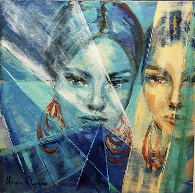 Mürşide Özyonar imzalı tablo — 30×30 cm, 3.000 TL müzayede satışı