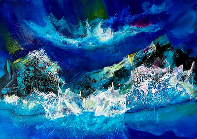 Emine Yüksel imzalı tablo — 50×70 cm, 15.000 TL müzayede satışı