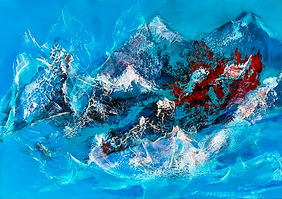 Emine Yüksel imzalı tablo — 50×70 cm, 15.000 TL müzayede satışı