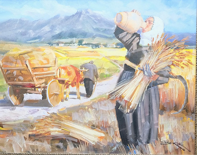 Bekir Üstün imzalı tablo — 90×110 cm, 42.000 TL müzayede satışı