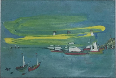 Mehmet İleri imzalı tablo — 20×28 cm, 18.000 TL müzayede satışı