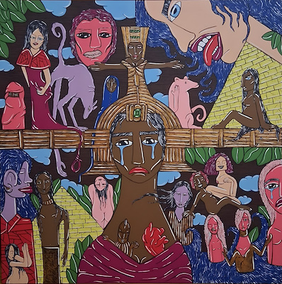 Teoman Güngördü imzalı tablo — 80×80 cm, 12.000 TL müzayede satışı
