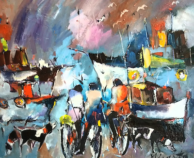 Alp Bartu imzalı tablo — 55×70 cm, 55.000 TL müzayede satışı
