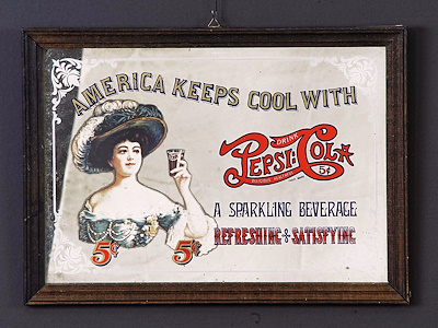 レア　ビンテージ　PEPSI-COLA レトロ金属製ディスプレイバスケット 50s ペプシ-コーラ PEPSI-COLA 金属製 ヴィンテージ トレイ 【公式通販】
