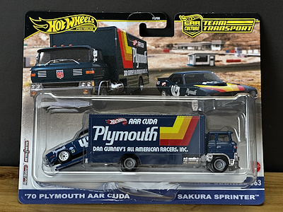 Hot Wheels '70 Plymouth AAR Cuda & Sakura Sprinter - Yarış
