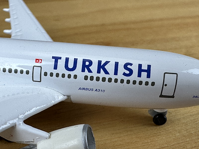 Herpa Wings Turkish Airlines Airbus A310-300 - Dalaman Diecast