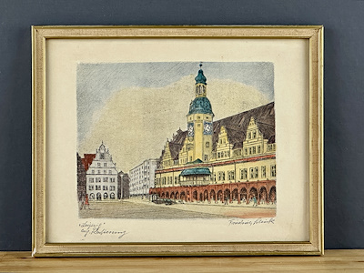 Friedrich Schick imzalı tablo — Gravür, 16×20 cm, 800 TL müzayede satışı