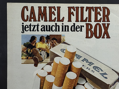 Camel Filter Şimdi Kutusunda: 1972 Camel Filter Box Çerçeveli