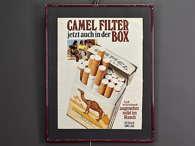 Camel Filter Şimdi Kutusunda: 1972 Camel Filter Box Çerçeveli