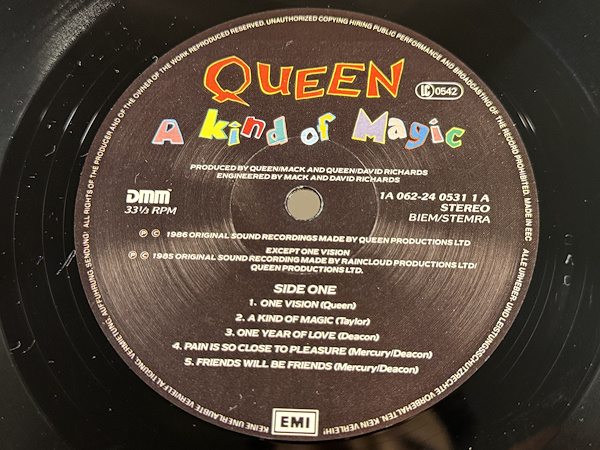 Queen - A Kind of Magic - 1986 Avrupa - LP-Dunundunyasi.com