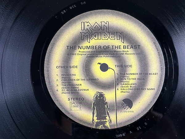 Iron Maiden - The Number of the Beast - 1982 Fransa - LP