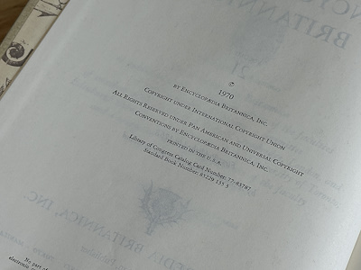 Encyclopædia Britannica 1-23. Ciltler ve Index - Encyclopædia