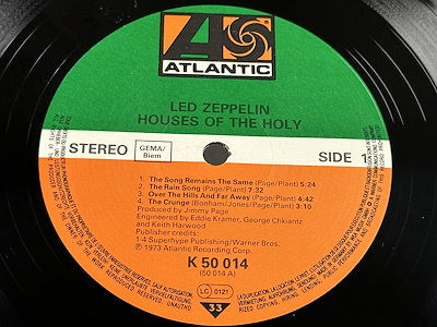 Led Zeppelin - Houses of the Holy - 1973 Almanya - LP-Dunundunyasi