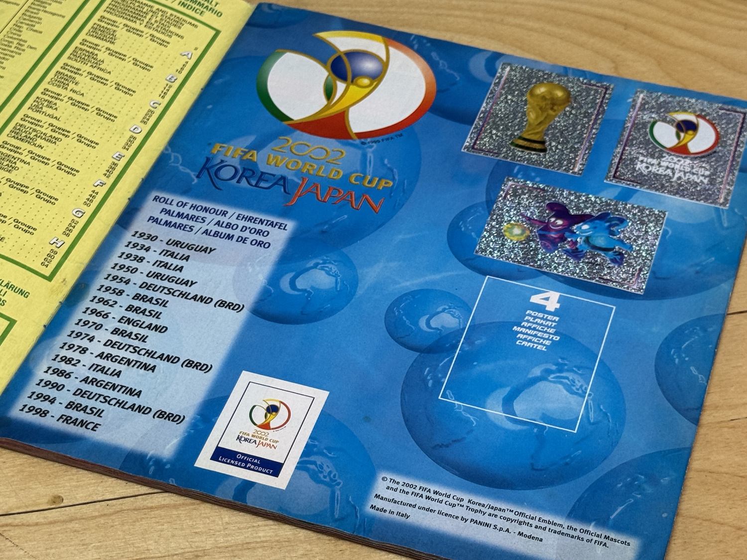 2002FIFA World Cup Korea/Japan 限定版コレクション Panini 2002 FIFA World Cup Korea Japan Resmi Sticker Albümü