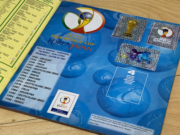 Panini 2002 FIFA World Cup Korea Japan Resmi Sticker Albümü