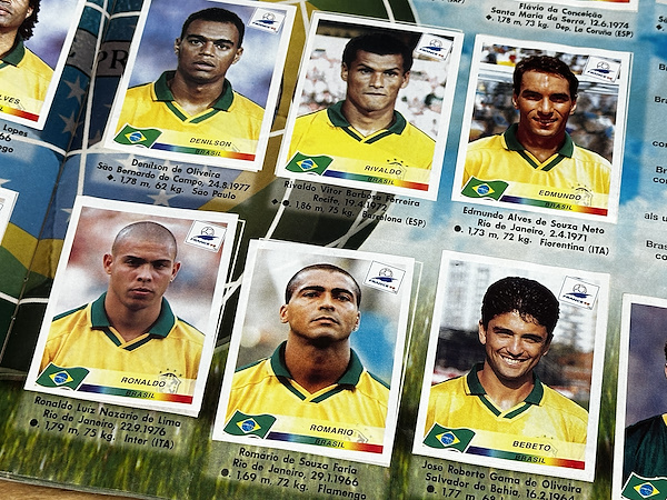 #WORLDCUP#1998#France98#フランス大会テレカ4枚セット額入 Panini FIFA World Cup France 98 Resmi Sticker Albümü - Kısmen Dolu