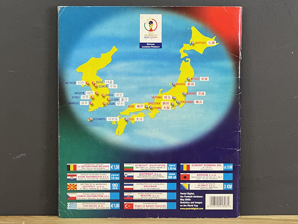 Panini 2002 FIFA World Cup Korea Japan Resmi Sticker Albümü