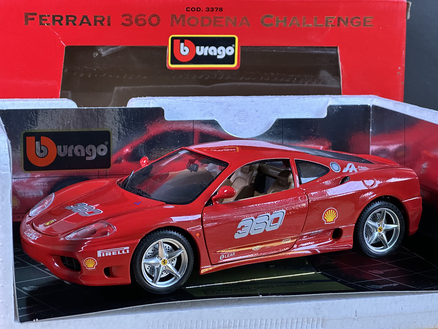 Ferrari 360 Modena Challenge - Bburago İtalyan Üretim - 1:18 Ölçek
