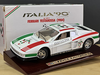 1/18ブラーゴ 1990年イタリアワールドカップ限定 フェラーリ・テスタロッサ İtalyan Üretim Bburago - Italia '90 Dünya Kupası Resmi Lisanslı
