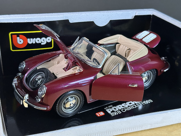 自動車 Bburago Porsche 356 B Cabriolet (1961) Porsche 356 B Cabriolet (1961) cod. 3031 - Bburago İtalyan Üretim