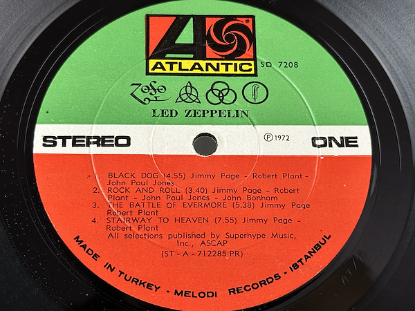 Led Zeppelin - Led Zeppelin IV - 1972 Türkiye - LP-Dunundunyasi